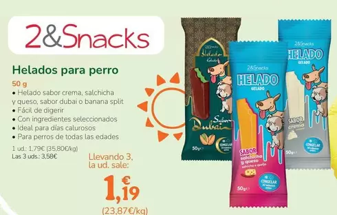 2&Snacks - Helados Para Perro