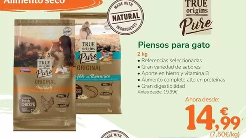 True Origins Pure - Piensos Para Gato