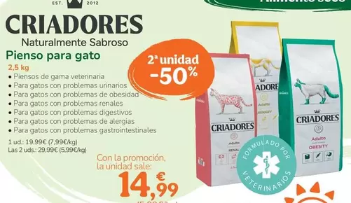 Criadores - Pienso Para Gato
