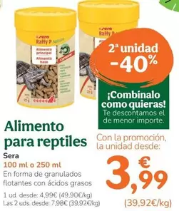 Sera - Alimento Para Reptiles
