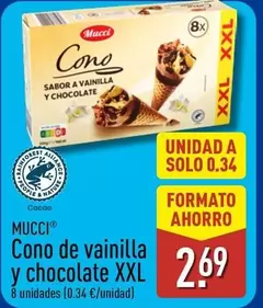 Mucci - Cono De Vainilla Y Chocolate XXL