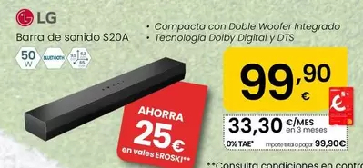 LG - Barra De Sonido S20A