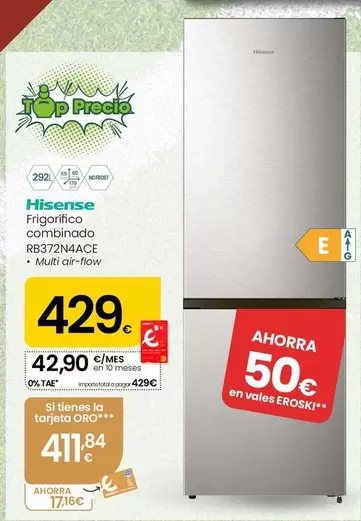 Hisense - Frigorifico Combinado RB372N4ACE 