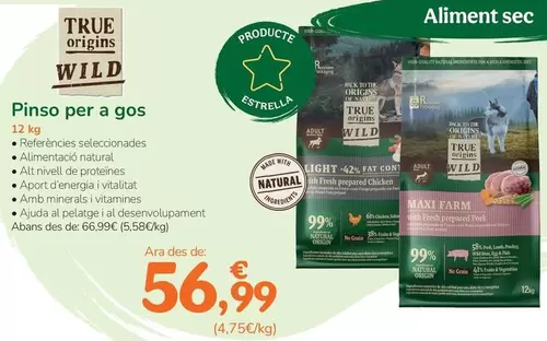 True Origins Wild - Pienso Para Perro