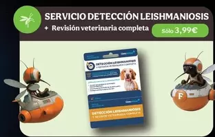 Servicio Detección Leishmaniosis + Revisión Veterinaria Completa