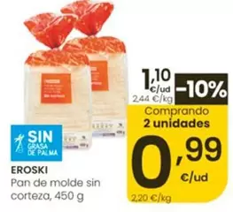 Eroski - Pan De Molde Sin Corteza