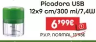 Picadora Usb 12x9 Cm/300 ml/7,4W