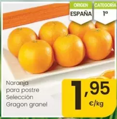 Naranja Para Postre Seleccion Gragon Granel