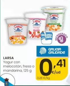Larsa - Yogur Con Melocoton, Fresa O Mandarina