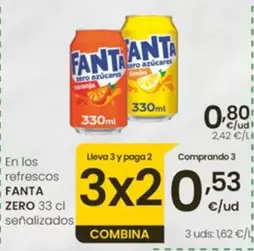 Fanta Zero - En Los Refrescos