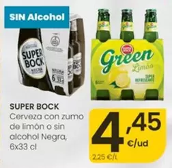 Super Bock - Cerveza Con Zumo De Limon O Sin Alcohol Negra