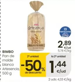 Bimbo - Pan De Molde Blanco Artesencia