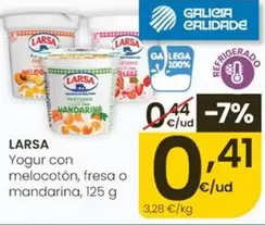 Larsa - Yogur Con Melocoton Fresa O Mandarina