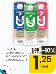 Unicla - Leche Entera, Semidesnatada O Desnatada