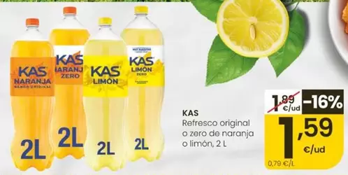 Kas - Refresco Original O Zero De Naranja O Limon