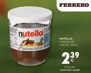 Nutella - Crema De Cacao