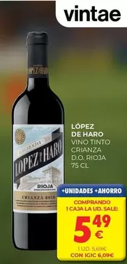 lopez de haro - Vino Tinto Crianza D.o. Rioja