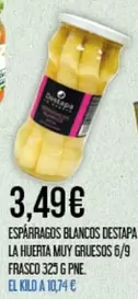 Destapa La Huerta - Esparragos Blancos Destappa La Huerta Muy Gruesos 6/9 Frasco