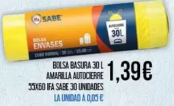 ifa sabe - Bolsa Basura Amarilla Autocierre