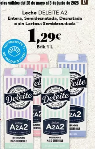 LEGO - Leche A2 Entera, Semidesnatada, Desnatada O Sin Lactosa Semidesnatada