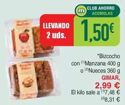 gimar - Bizcocho Con Manzana O Nueces