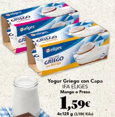 Ifa Eliges - Yogur Griego Con Capa Mango O Fresa