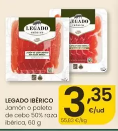 Legado Ibérico - Jamon O Paleta De Cebo 50% Raza Iberica