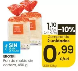 Eroski - Pan De Molde Sin Corteza