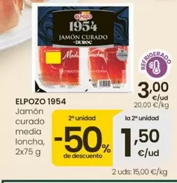 Elpozo 1954 - Jamon Curado Media Loncha