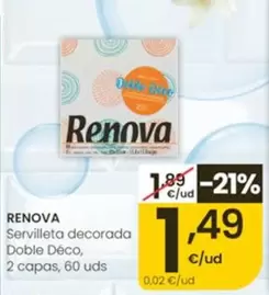 Renova - Servilleta Decorada Doble Deco
