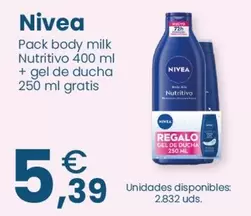Nivea - Pack Body Milk Nutritivo + Gel De Ducha