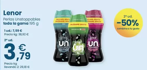 lenor - Perlas Unstoppables Toda La Gama