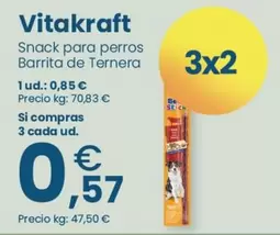Vitakraft - Snack Para Perros Barrita De Ternera