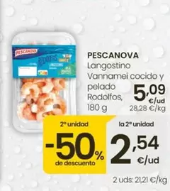 Pescanova - Langostino Vannamei Cocido Y Pelado Rodolfos