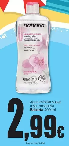Babaria - Agua Micelar Suave Rosa Mosqueta