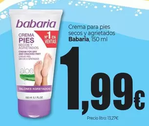 Babaria - Crema Para Pies Secos Y Agrietados