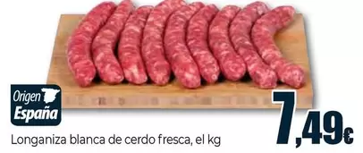 Longaniza Blanca De Cerdo Fresca