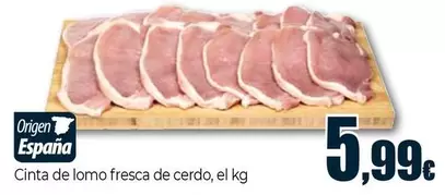 Cinta De Lomo Fresca De Cerdo