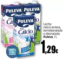 Puleva - Leche Calcio Entera, Semidesnatada O Desnatada