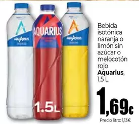 Aquarius - Bebida Isotónica Naranja O Limon Sin Azucar O Melocoton Rojo