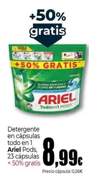 Ariel - Detergente En Capsulas Todo En 1 Pods