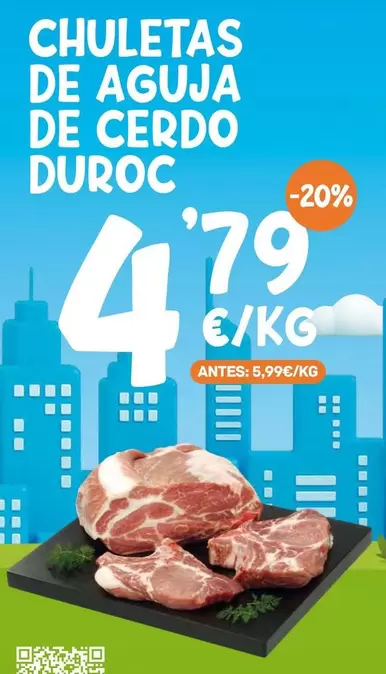 duroc - Chuletas De Aguja De Cerdo Duroc