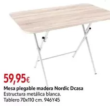 nordic - Mesa Plegable Madera Nordic Dcasa