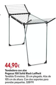 solid - Tendedero Con Alas Pegasus 150 Solid Black Leifheit