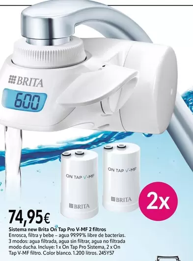 Brita - Sistema Neri Rigi O'tp Pro Vm2 2 Filtros