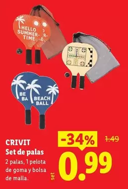 Crivit - Set De Palas