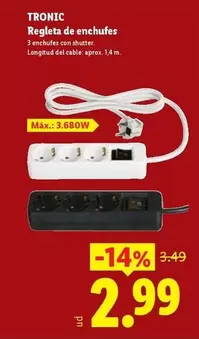 Tronic - Regleta De Enchufes