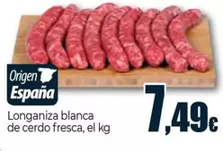 Longaniza Blanca De Cerdo Fresca
