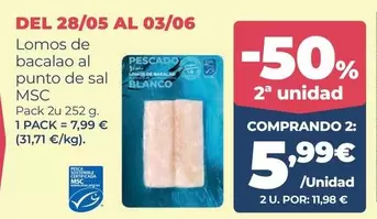 Blanco - Lomos De Bacalao Al Punto De Sal Msc