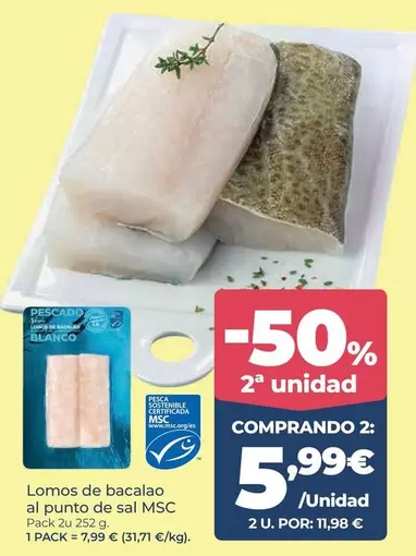 Blanco - Lomos De Bacalao Al Punto De Sal MSC